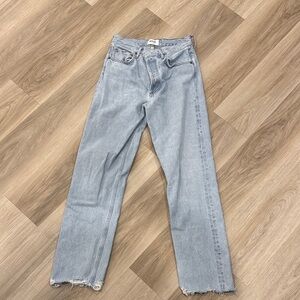 Agolde Light Wash Straight Leg Jeans